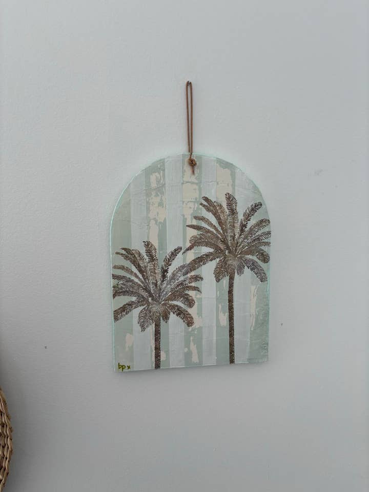 Vintage two Palm Wall Tile for wholesale by Hunter Kay Design