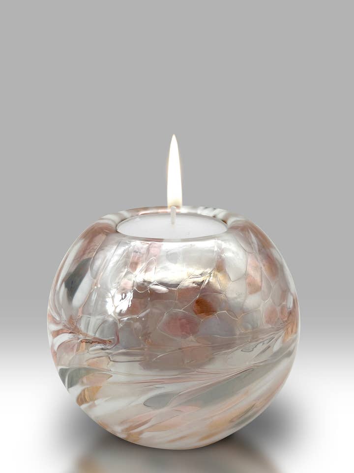 Vänskap Votiv T-ljushållare - Guld Vit - 2423-22 för wholesale av Nobile Glassware Ltd.