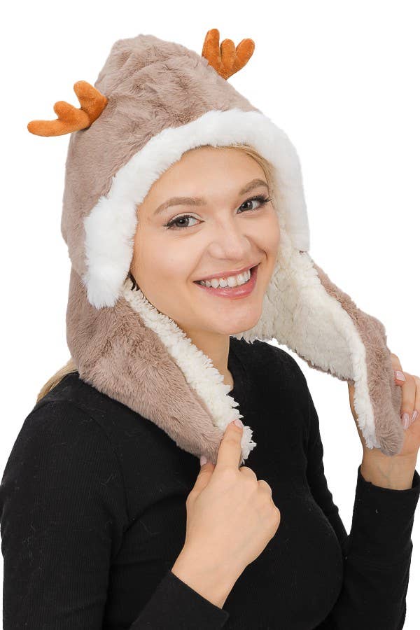 Cap Zone - Wholesale Beanie - Dames - Teddybont halswarmer sjaal dierenhoed3