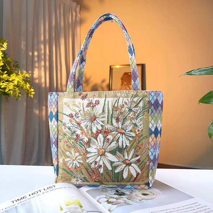 Funkyrel® Atzbranding Limited - Wholesale Tote bag – Women's - Cosbai - Geometric Lace Botanical & Animal Canvas Tote7