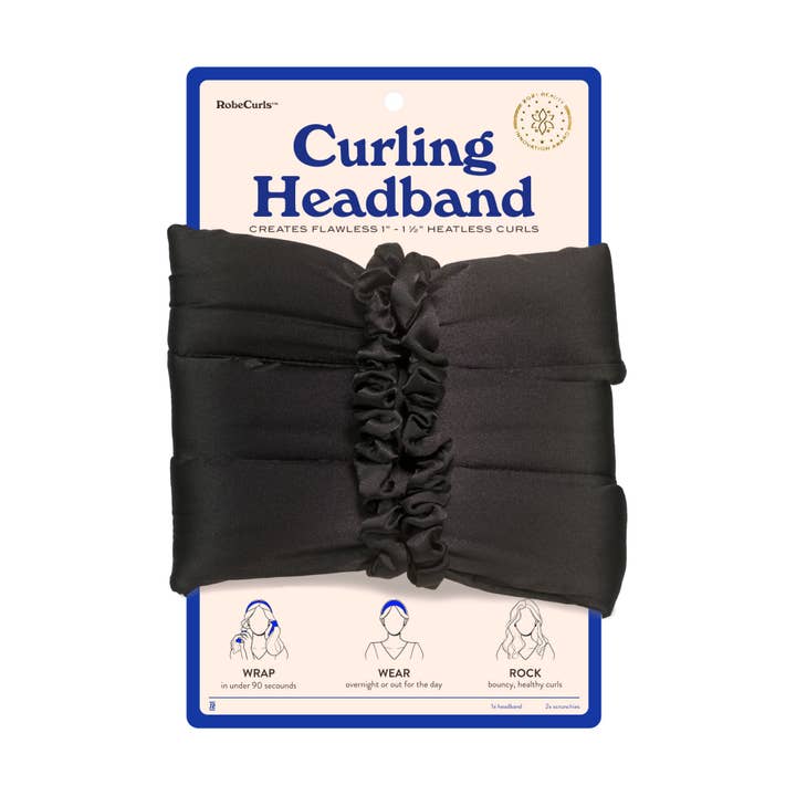 RobeCurls - Wholesale Hair Curlers - RobeCurls The Original Heatless Curling Headband - Black