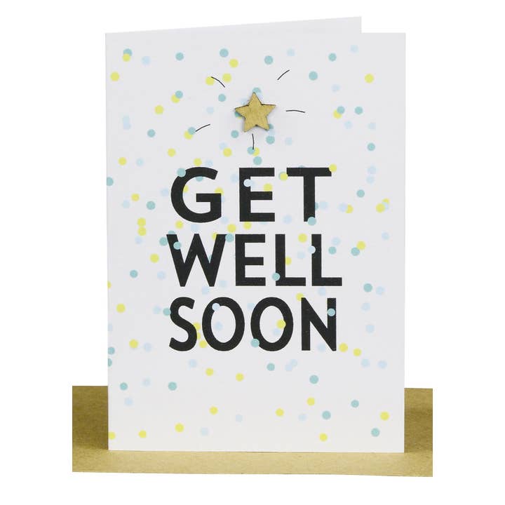 Get Well Soon Geschenkgutschein für den Großhandel - Konfetti * für den Großhandel von Lil's Cards