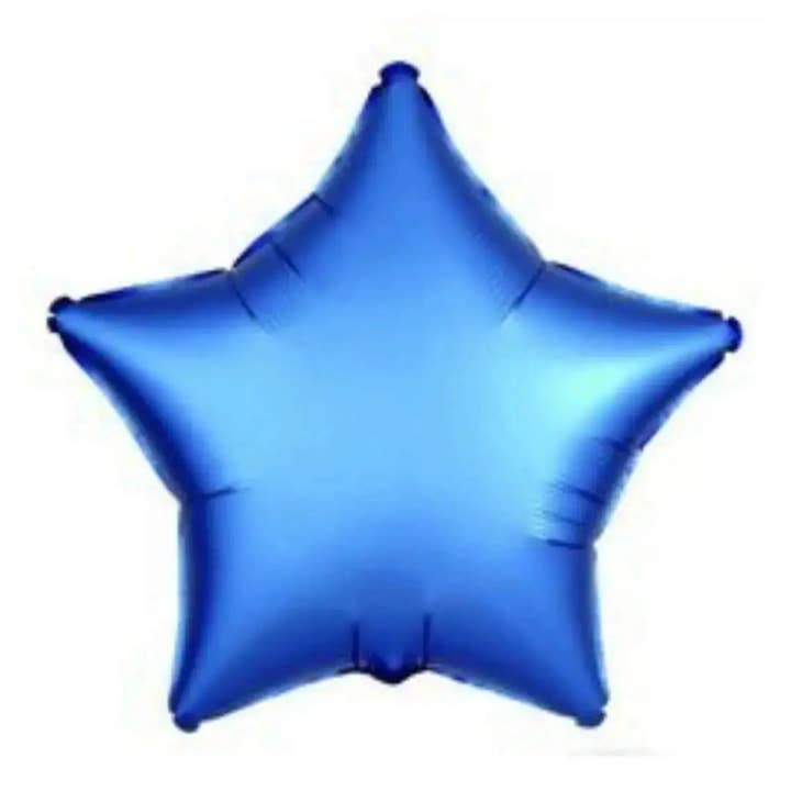 19" Chrome Blue Star Mylar Balloon #216 for wholesale by Party Expo, LLC