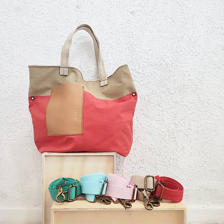 Borsa pullover bicolore rossa per la vendita all'ingrosso da parte di LES VOLUTES LC