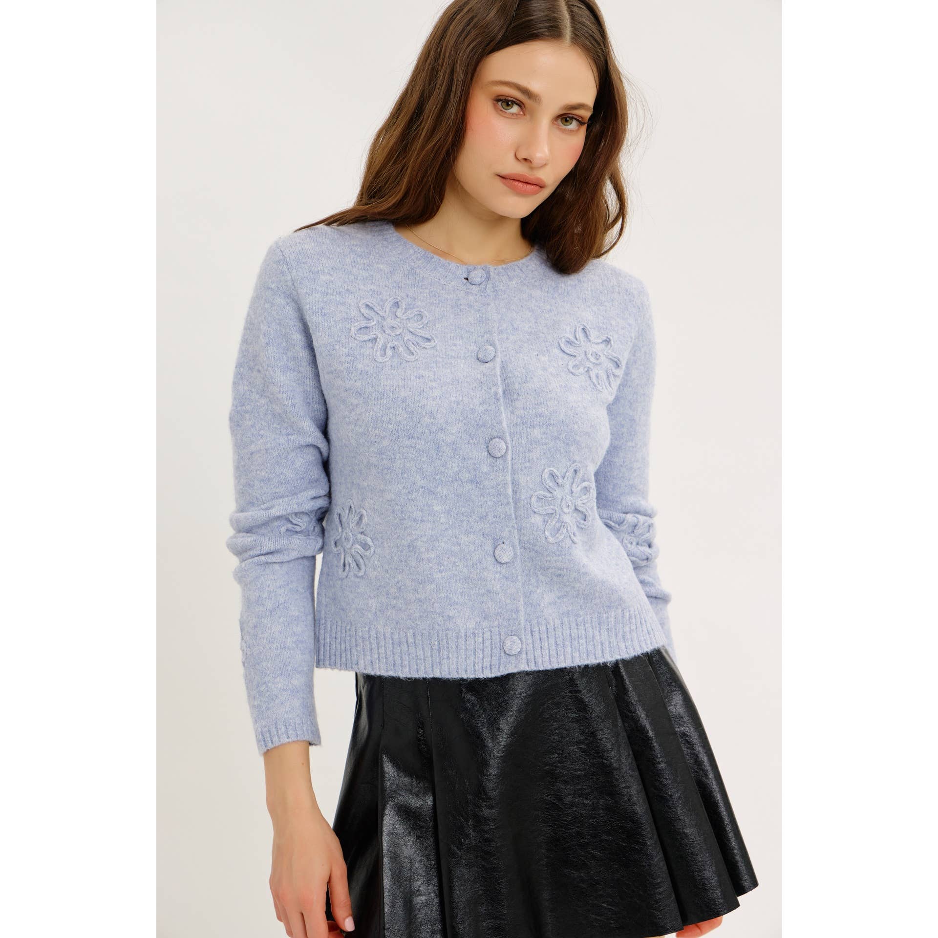 idem ditto – Engroshandel Cardigan - Dame – BOLERO CARDIGAN MED BLOMSTERMOTIV19