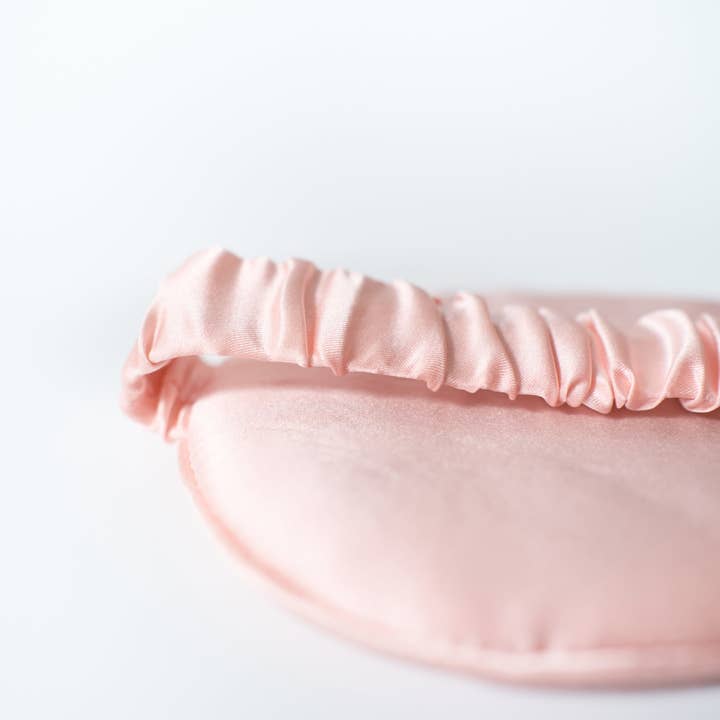 “Love Heart” Silk Sleep Eye Mask - Pink for wholesale on Faire6