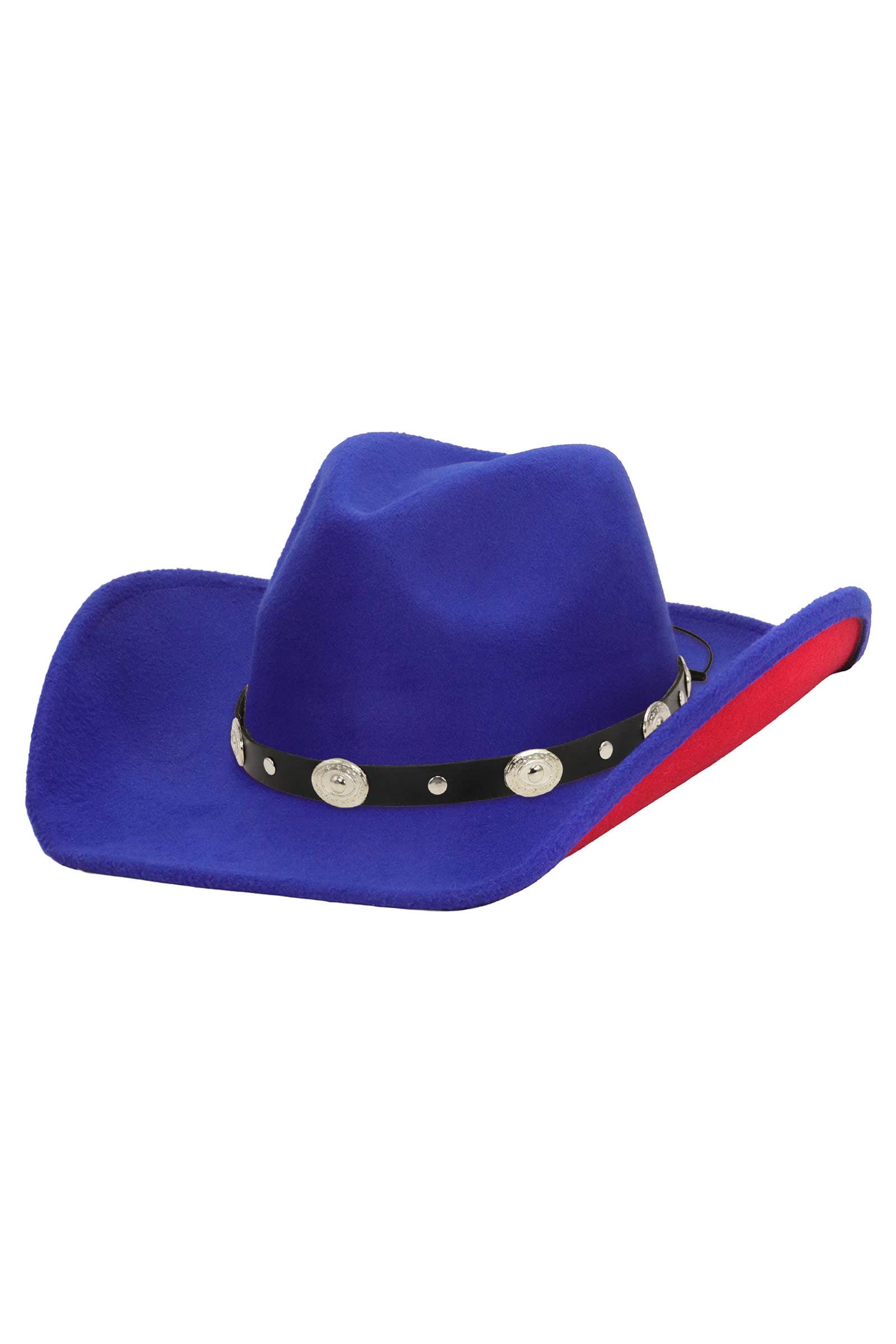 Cap Zone - Wholesale Cowboyhoed - Uniseks - Concho-riem tweekleurige cowboyhoed van imitatievilt17