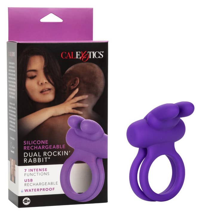 CalExotics - Wholesale Sex Toy - Silicone Rechargeable Dual Rockin’ Rabbit® Enhancer