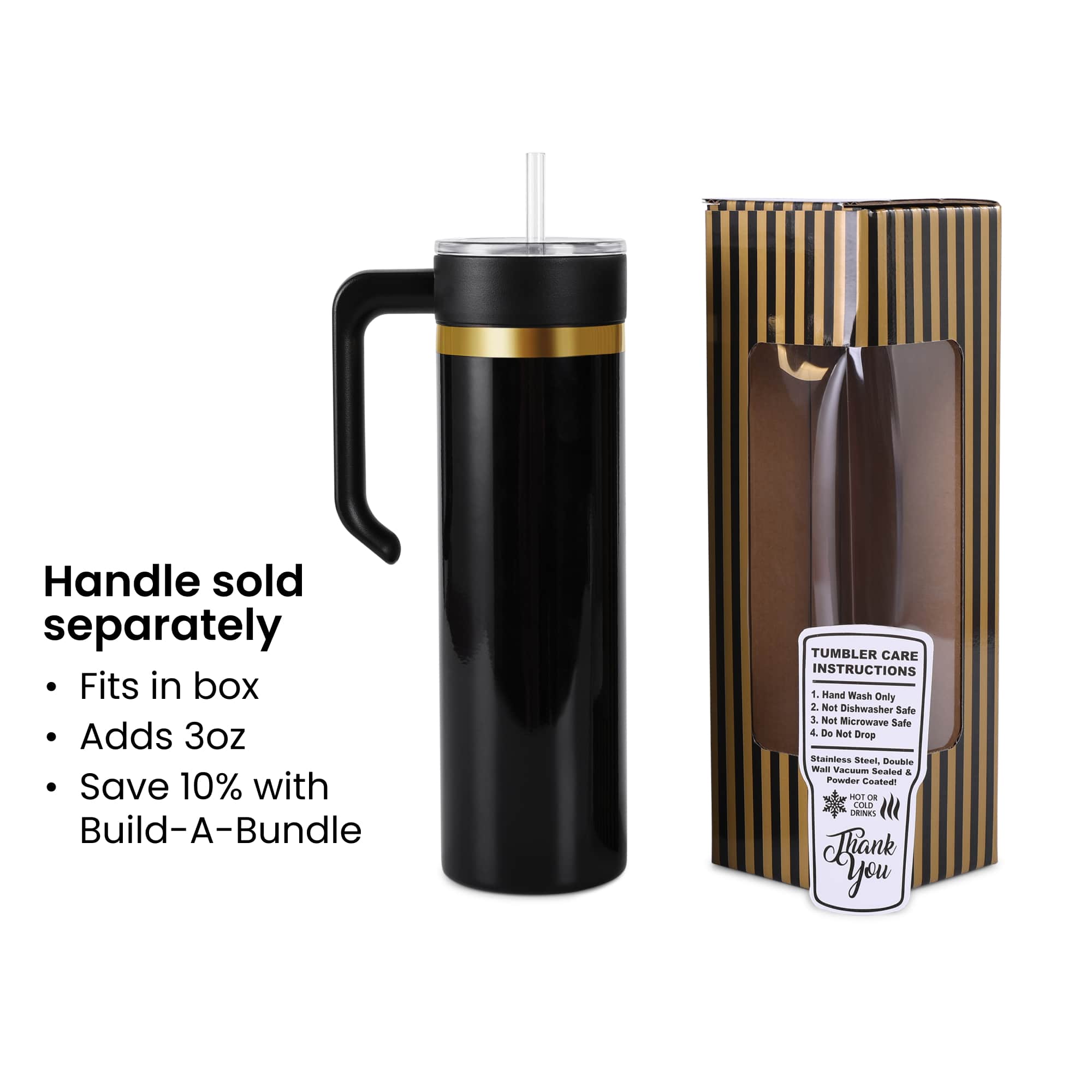 MakerFlo - Wholesale Insulated mug/tumbler - 20oz Skinny Gold13