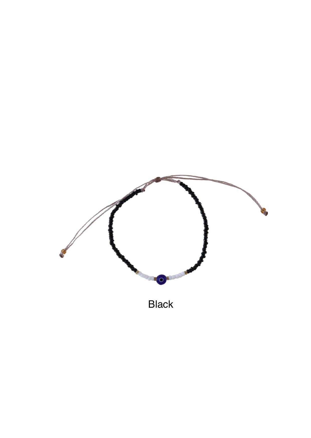 Bali Soul - Venta al por mayor Pulsera de cuentas - Pulsera de cuentas de semillas con ojo turco de Ubud1