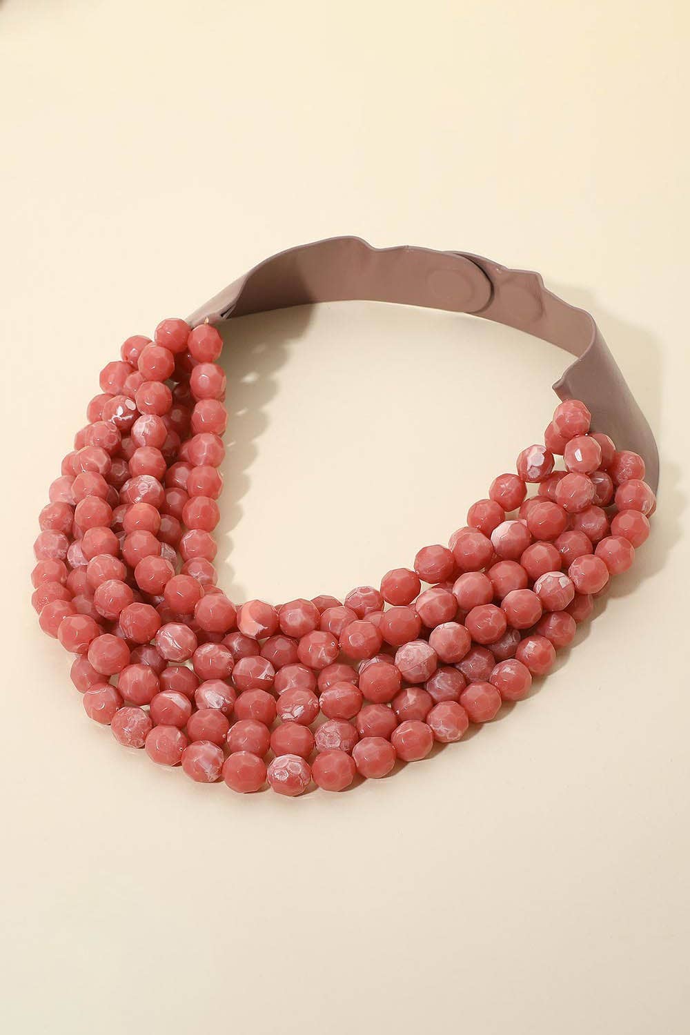 anbfashion - Vendita all'ingrosso Collane di perline/perle - Collana a strati con perline spesse, collo in pelle sintetica, con magnete31