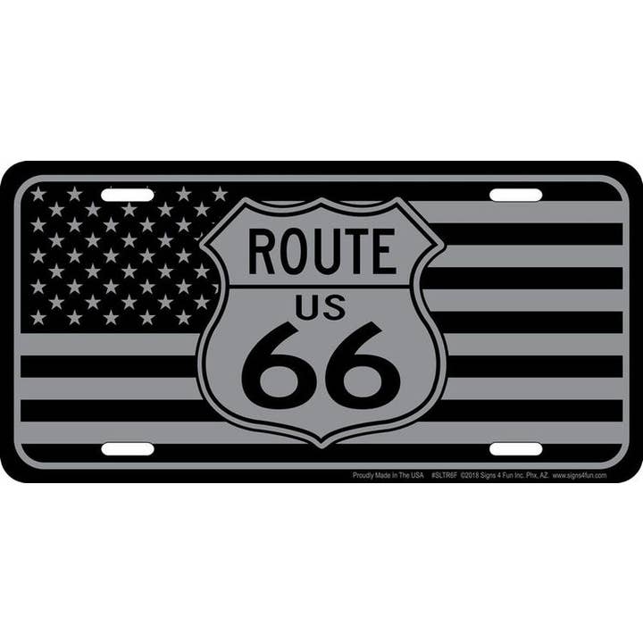 66 Drapeau américain tactique avec bouclier - Plaque d'immatriculation pour la vente par Signs 4 Fun