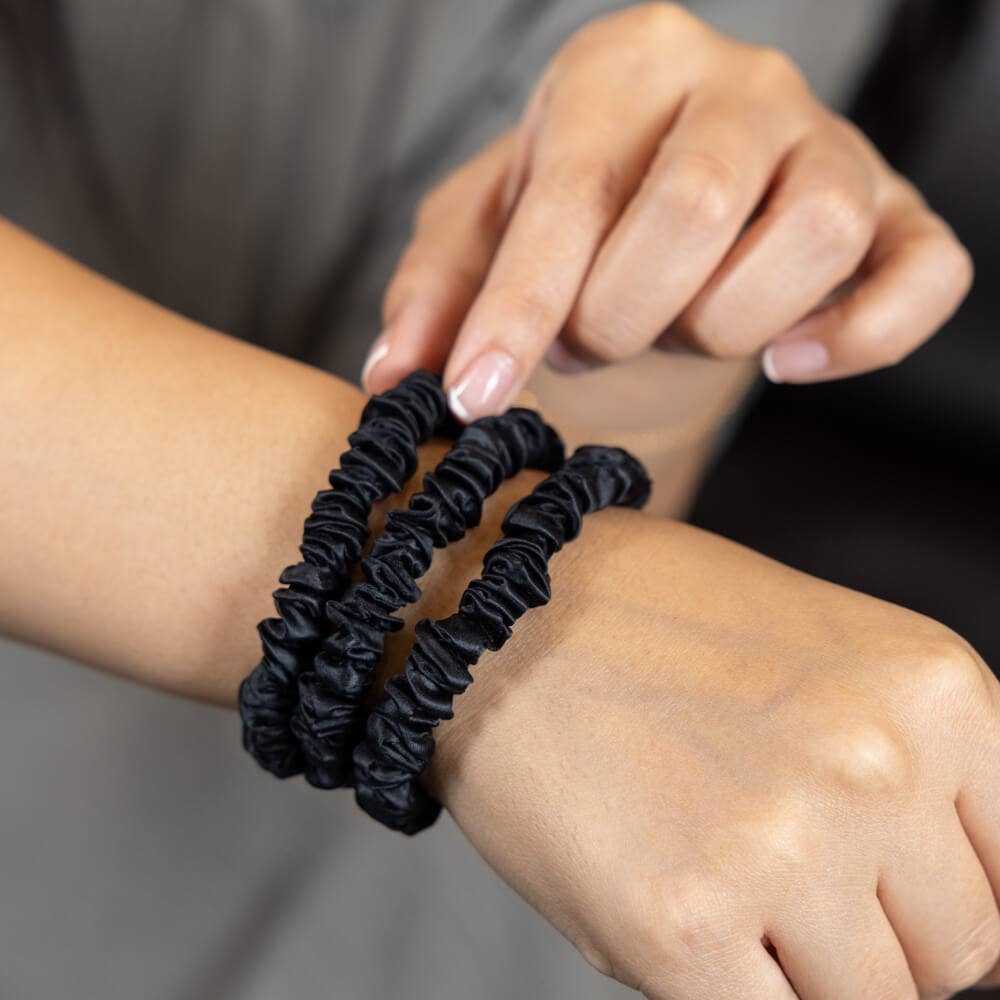 Blissy - Wholesale Scrunchie - Women's - Blissy Skinny Scrunchies - Black7