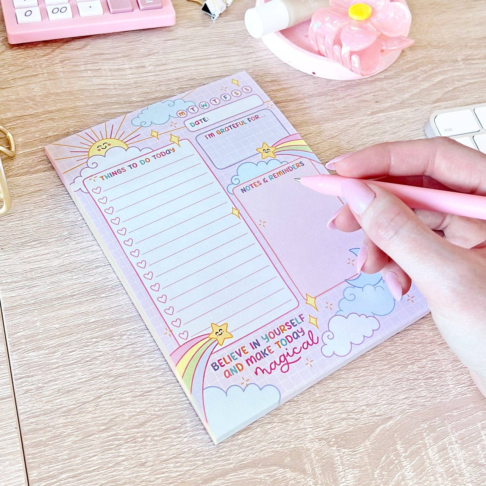 The Rosy Redhead - Wholesale Notepad - Cute Daily Planner List Make Today Magical 5" x 7" Notepad3