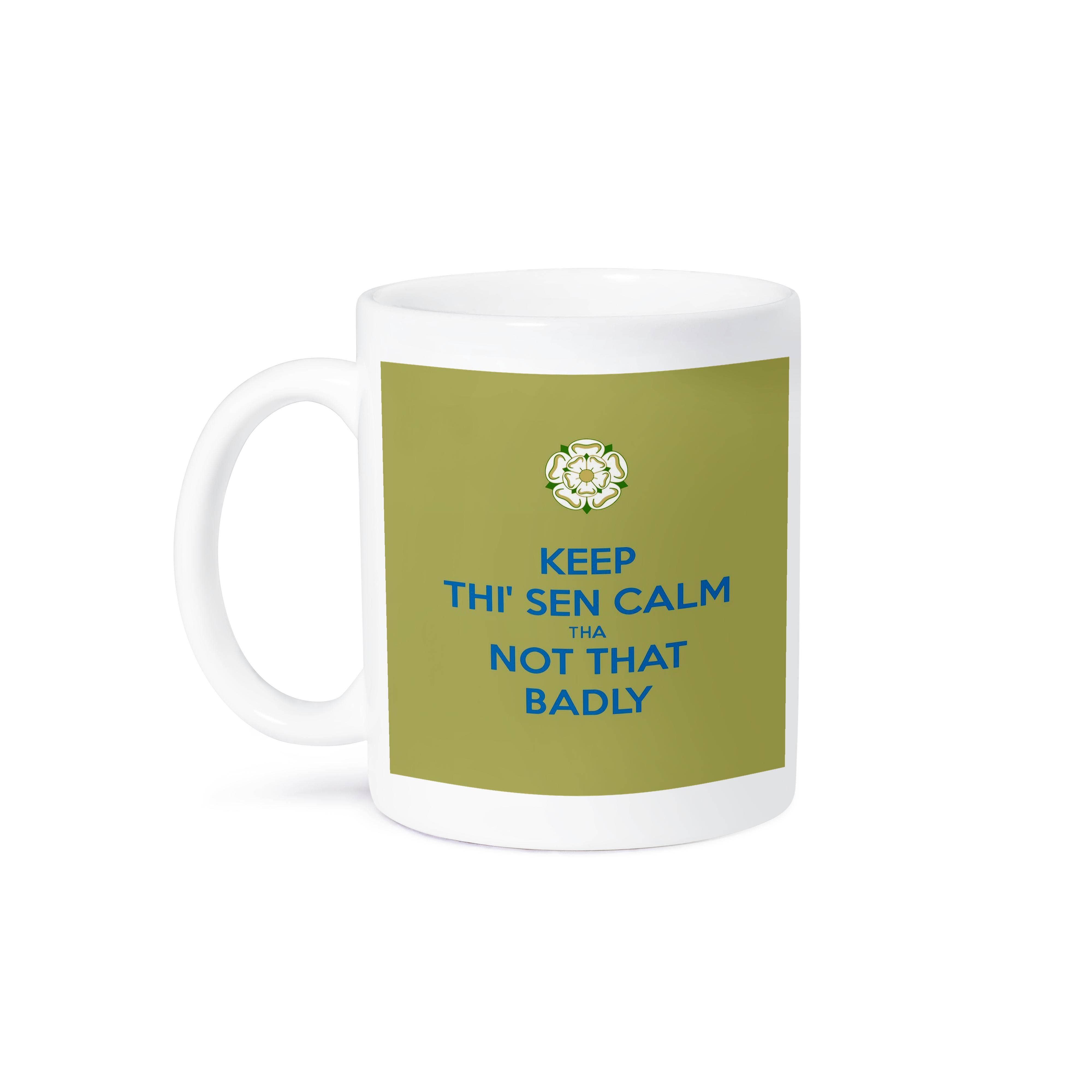 3dRose - Wholesale Coffee Mug - 3dRose, Keep Thi Sen Calm Tha Not That Badly Yorkshire Dialect Blue, Mug8