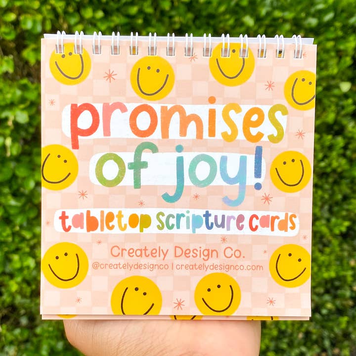 Creately Design Co. LLC - Wholesale Stationery/Notecard Set - Promises of Joy Tabletop Scripture Cards0