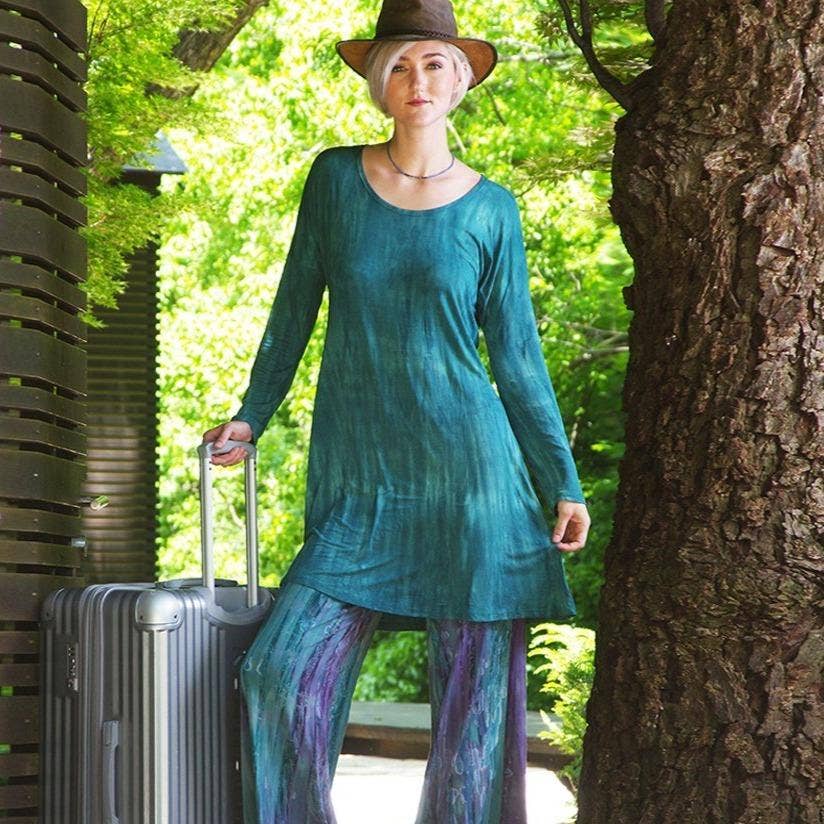 Hands To Hearts - Wholesale Dress - Women's - Free2Be LS Tunic/Dress Teal2