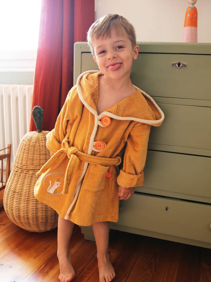 L'Oiseau Bateau - Wholesale Robe - Kids - Bathrobe 4/6 years old for children - Caramel cat2
