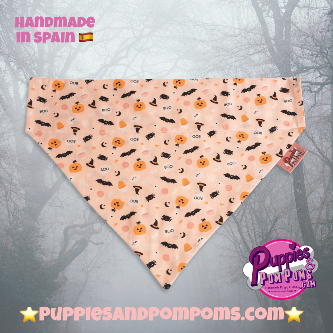 Puppies & Pom Poms - Wholesale Pet Bandana - Dog - Boo! Halloween Pumpkin & Creepy Critters Dog Bandana3