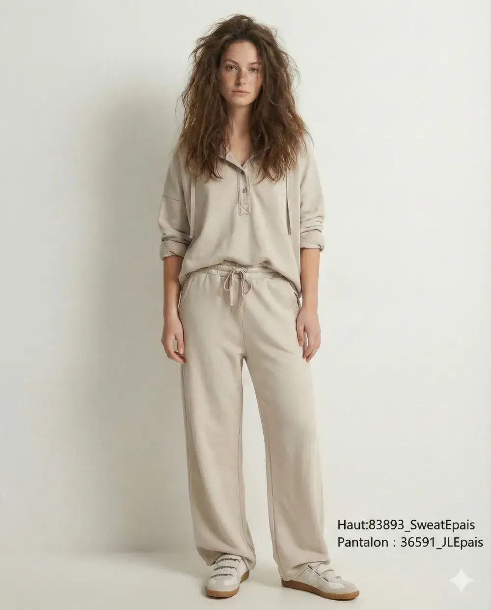 Mimi & Gogo – Hoodie – Mulher por atacado – Sweatshirt com Capuz Abotoamento @83893_SweatEspesso11