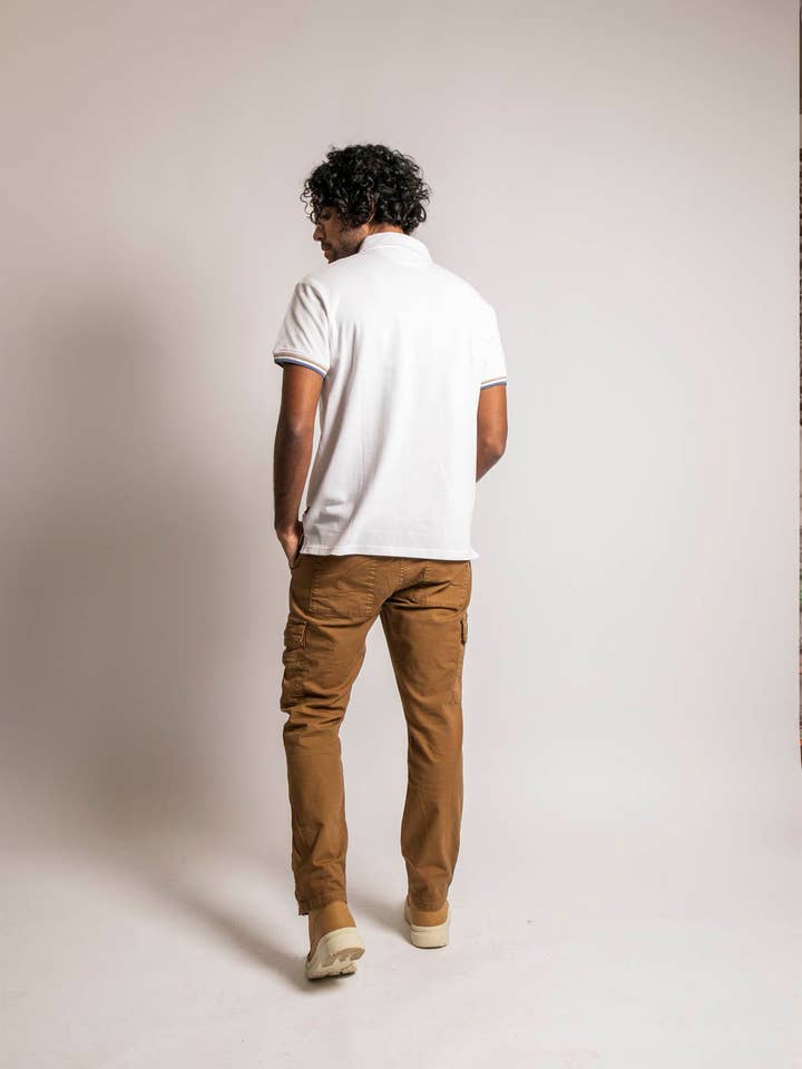 American People - Wholesale Polo - Men's - M/C POOL WHITE/ECLIPSE POLO