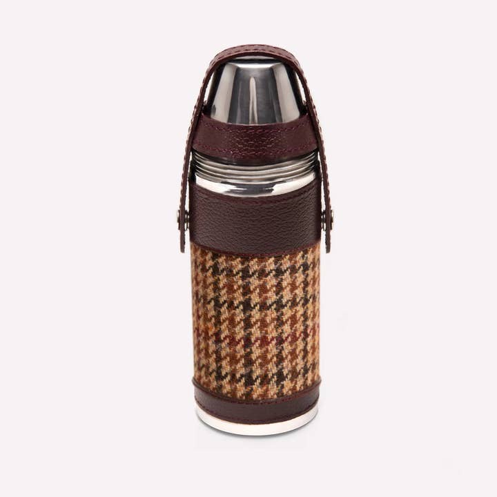 Campbell's of Beauly x Ettinger Tweed 8oz Hunter Flask for wholesale by Ettinger