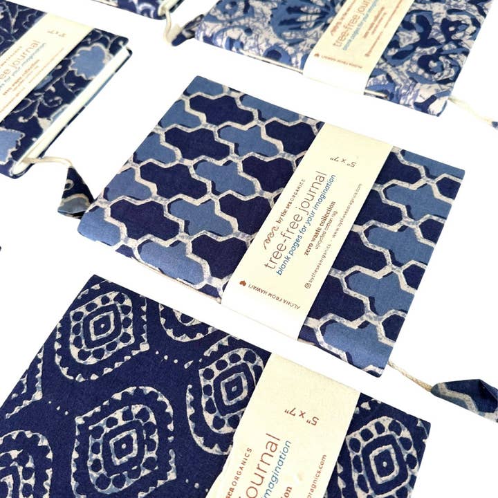 By The Sea Organics - Wholesale Journal/Diary - COTTON JOURNAL INDIGO COLLECTION - 5" x 7"3