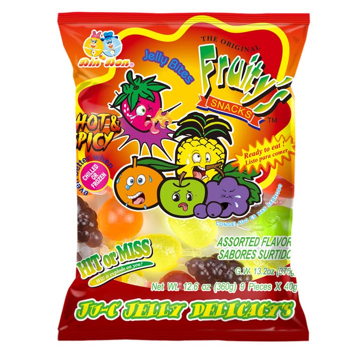 Limited Import Fruity's Ju-C Jellies Hot/Spicy 12.6oz, 30ct for wholesale by Grandpa Joe's Candy Shop