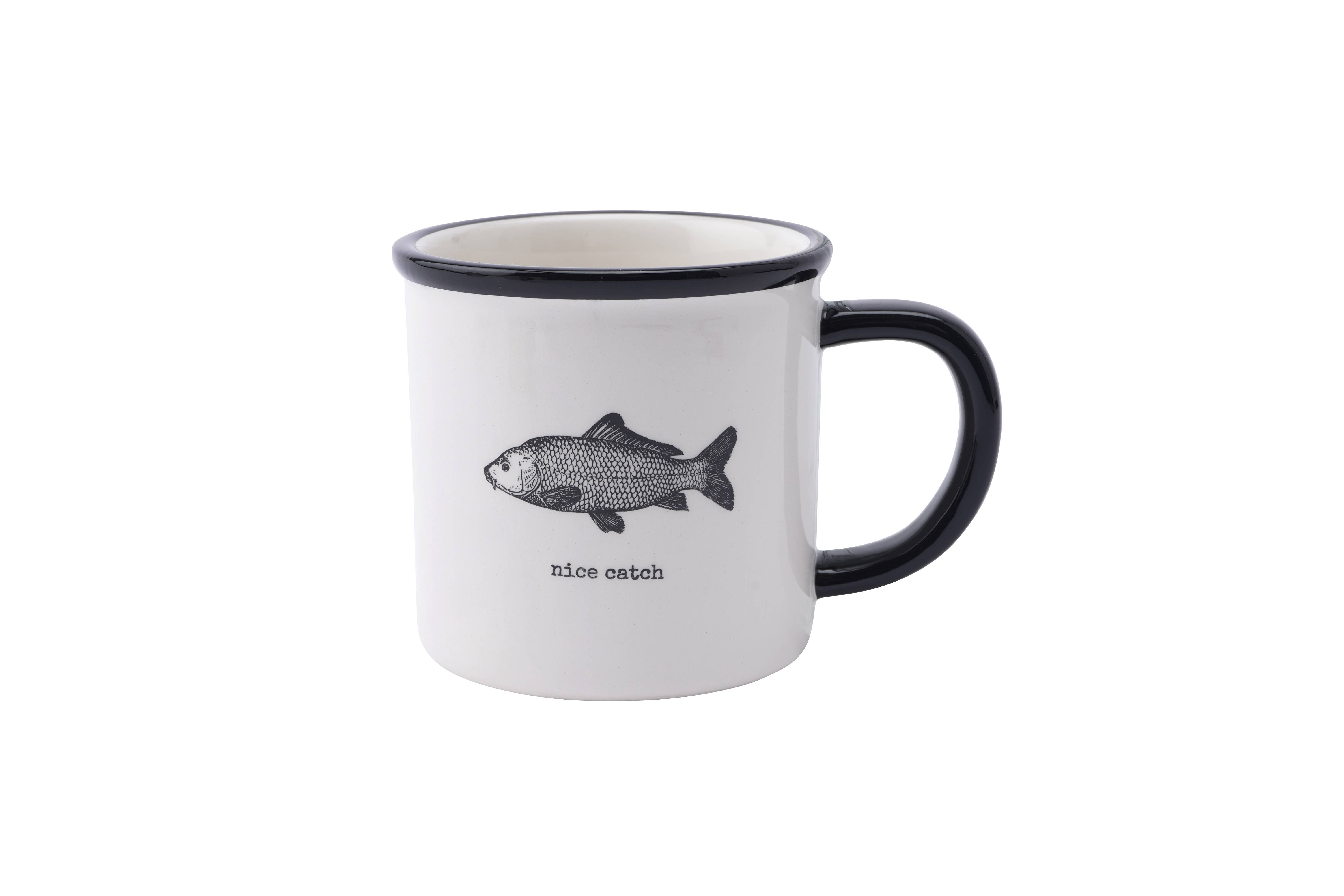 CGB Giftware - Vente Tasse à café - Moulinet Fly Fishing Co. Mug en grès « Nice Catch »