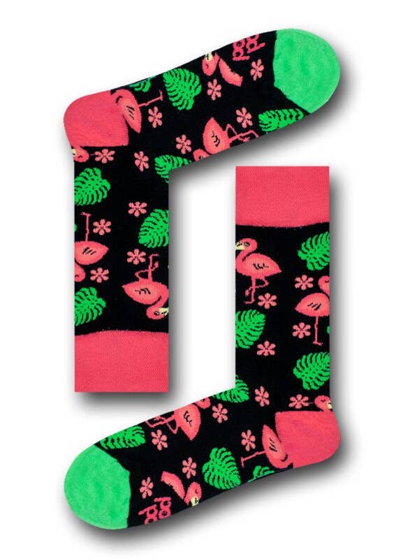 Pink Flamingo Socks/Unisex Socks/Socks for wholesale by Socksbros LTD
