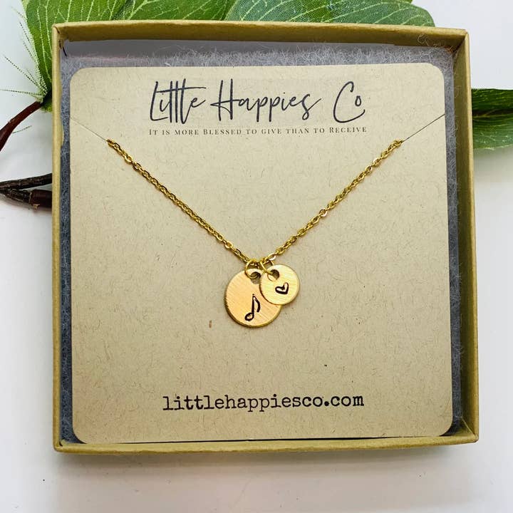 Little Happies Co - Wholesale Pendant/Charm Necklace - Music Note Necklace, Gift for Music Teacher 1