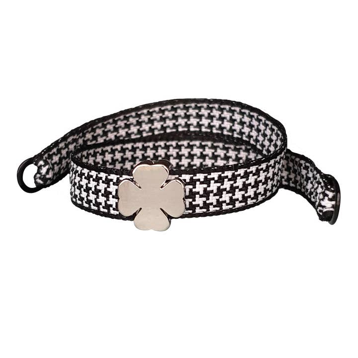 PULSERA PATA DE GALLO CON TRÉBOL DE CUATRO HOJAS PALADIO para venta al por mayor de Smartever Srl