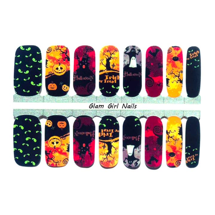 Envolturas de uñas de Halloween All Hallows Eve para venta al por mayor de Glam Girl Nails