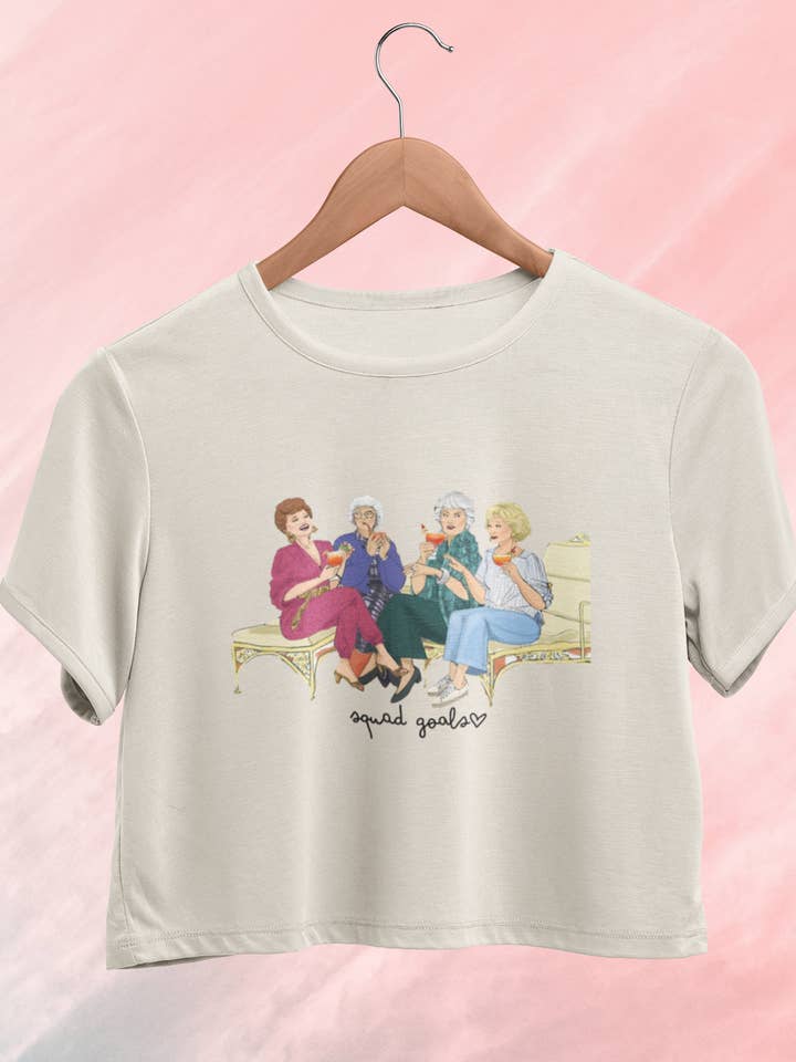 Squad Goals Betty T-shirt blanc/doré pour filles pour la vente par NG Creative