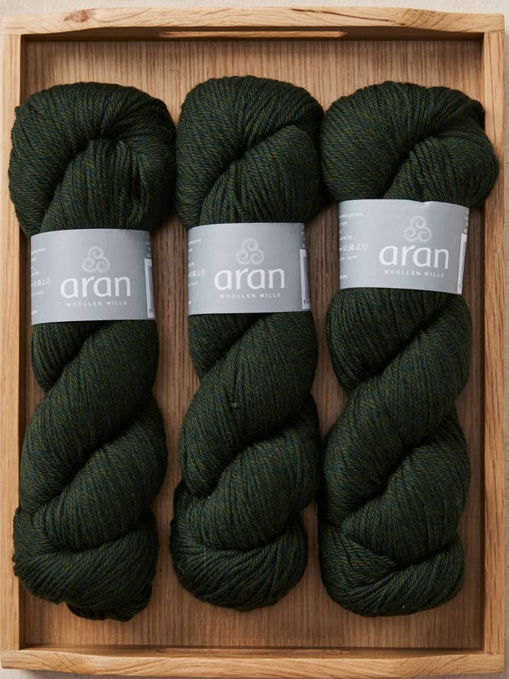 Supersoft Merino Aran Yarn - Green for wholesale by Aran Woollen Mills