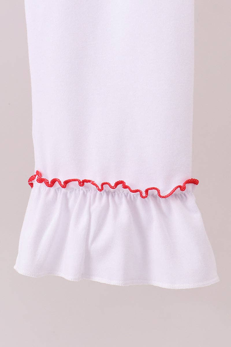 Mom & Co. - Wholesale Top & Pant Set - Kids - White santa claus smocked ruffle pants set4