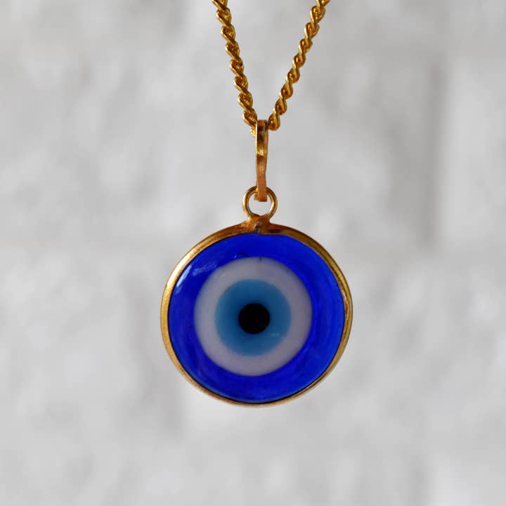 Soothing Crystals – Engroshandel Halskæde med vedhæng – Evil Eye vedhæng halskæde charme | Galvaniseret guld charme