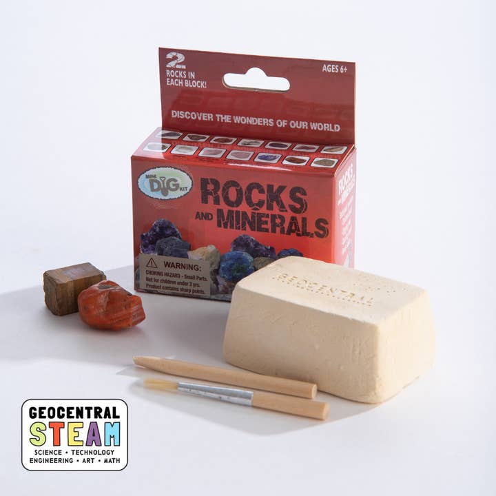 GeoCentral - Wholesale Toy Set - Kids - Mini Dig Kit: Rock & Minerals