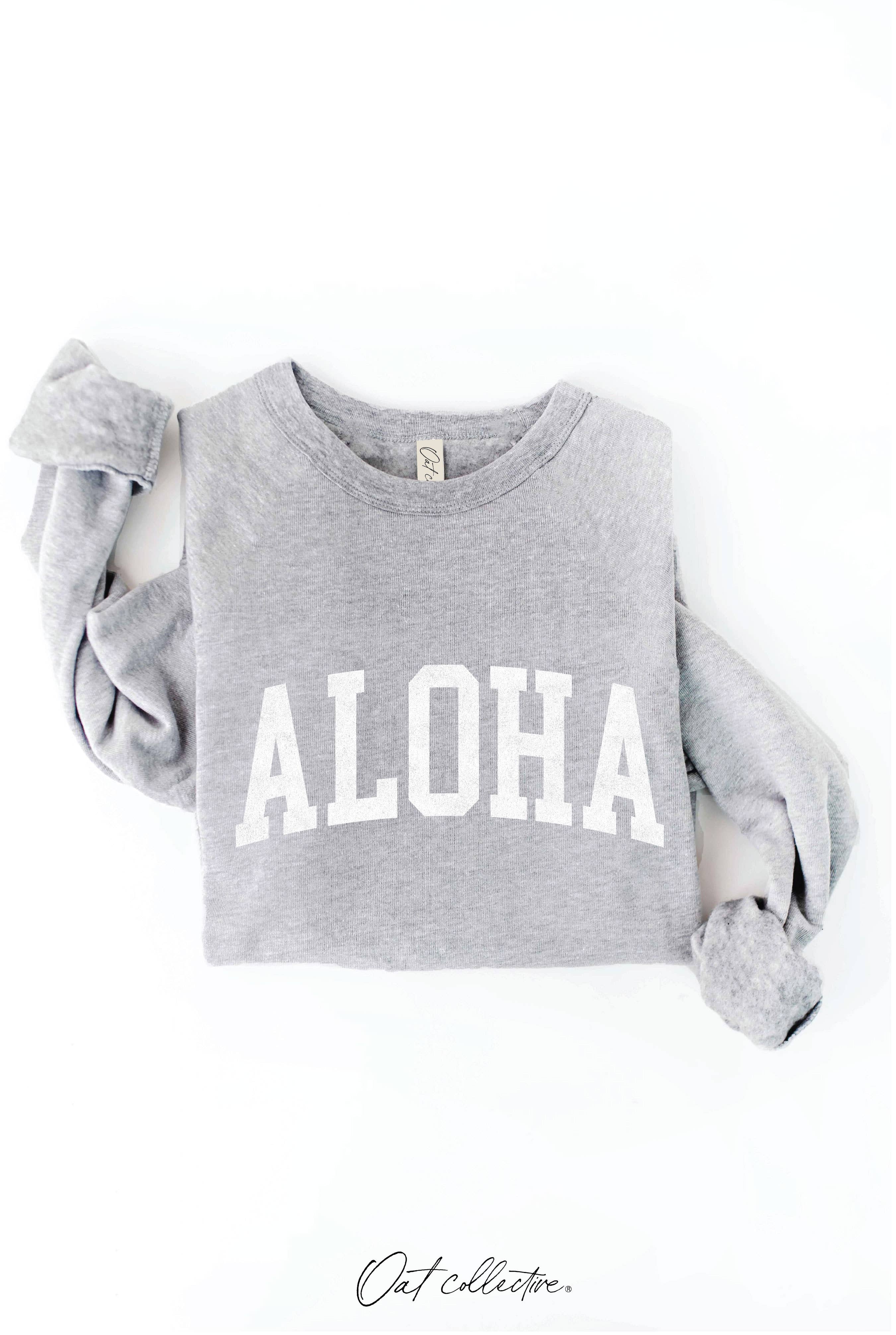 OAT COLLECTIVE – Engroshandel Grafisk Sweatshirt - Dame – ALOHA Grafisk Sweatshirt13