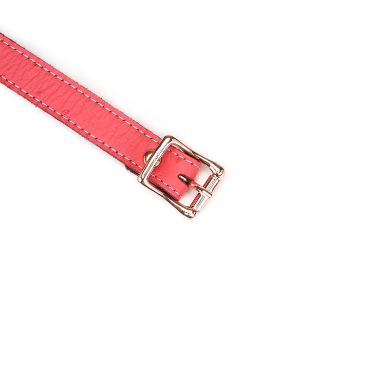 Liebe Seele - Wholesale Choker/Collar - Angel's Kiss Pink Leather Choker(Heart Shape)