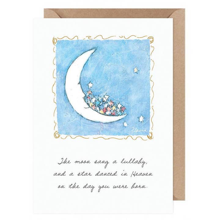 Tarjeta Flavia Weedn con estrella bailada en el cielo, 100% algodón fabricado en Suiza 0003-2183 para venta al por mayor de Flavia Art Studios