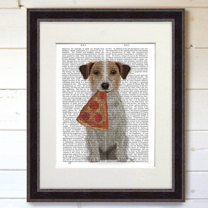 FabFunky Ltd - Venta al por mayor Ilustración - Jack Russell Pizza, impresión de libro para perros, arte de pared