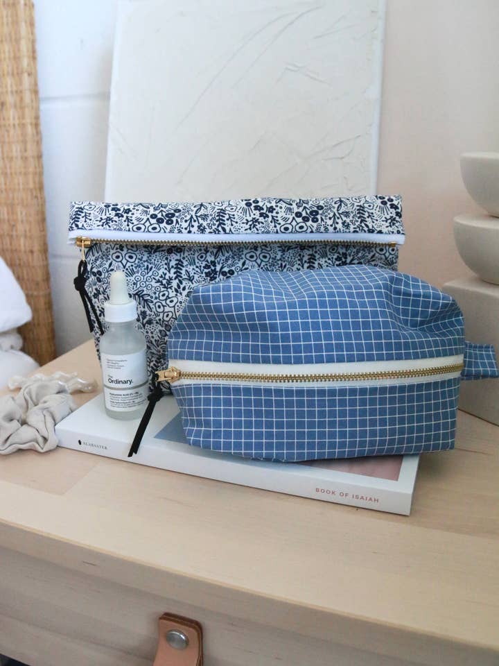 Denim Grid Box Bag for wholesale by This & That Design Co.