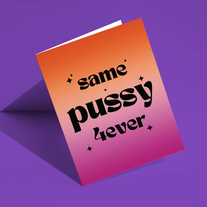 Same Pussy Forever Greeting Card WLW Flag for wholesale by Ninalem's Party