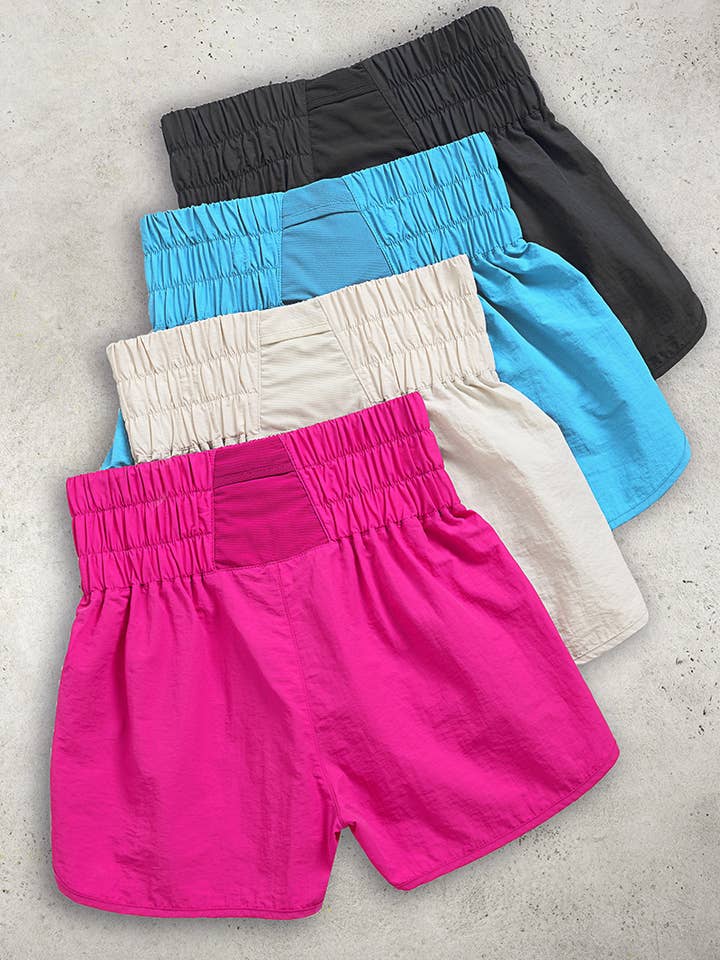 YELLOWGOLD .._ PLUS SIZE Windbreaker shorts w/ back mesh pocket for wholesale on Faire0