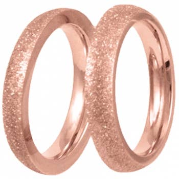 Ring par uden for 3mm rosa stål diamant-cut for engroshandel hos Style Republic - Carsten Maletz