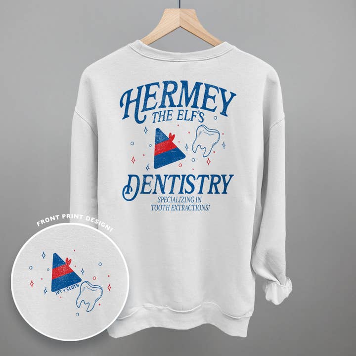 Ivy + Cloth - Wholesale Graphic Sweatshirt - Women's - Hermey's Dentistry (Back Print)5