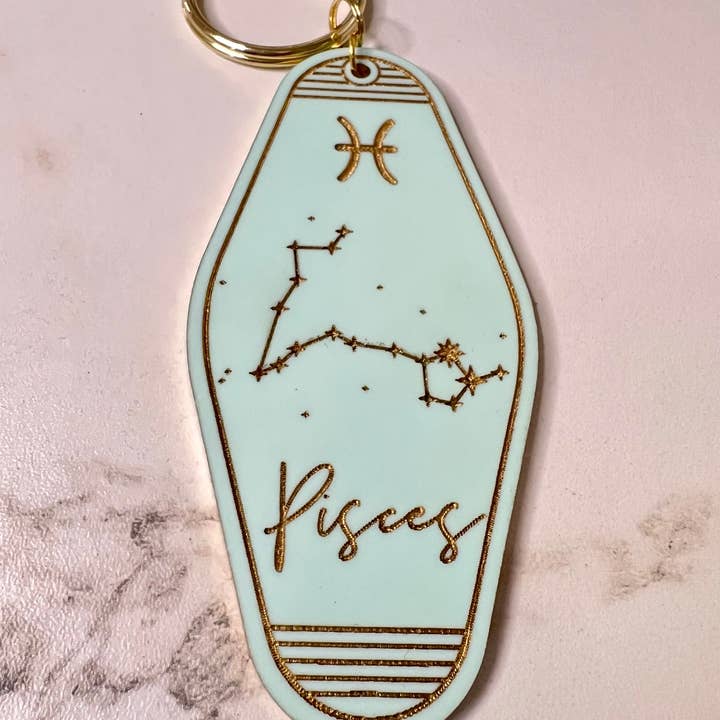 Crafts By Chelle Us - Wholesale Keychain - Women's - Zodiac Hotel Style Keychain | Astrology Keychain | Zodiac Gift | Astrology Gift | Personal Keychain6