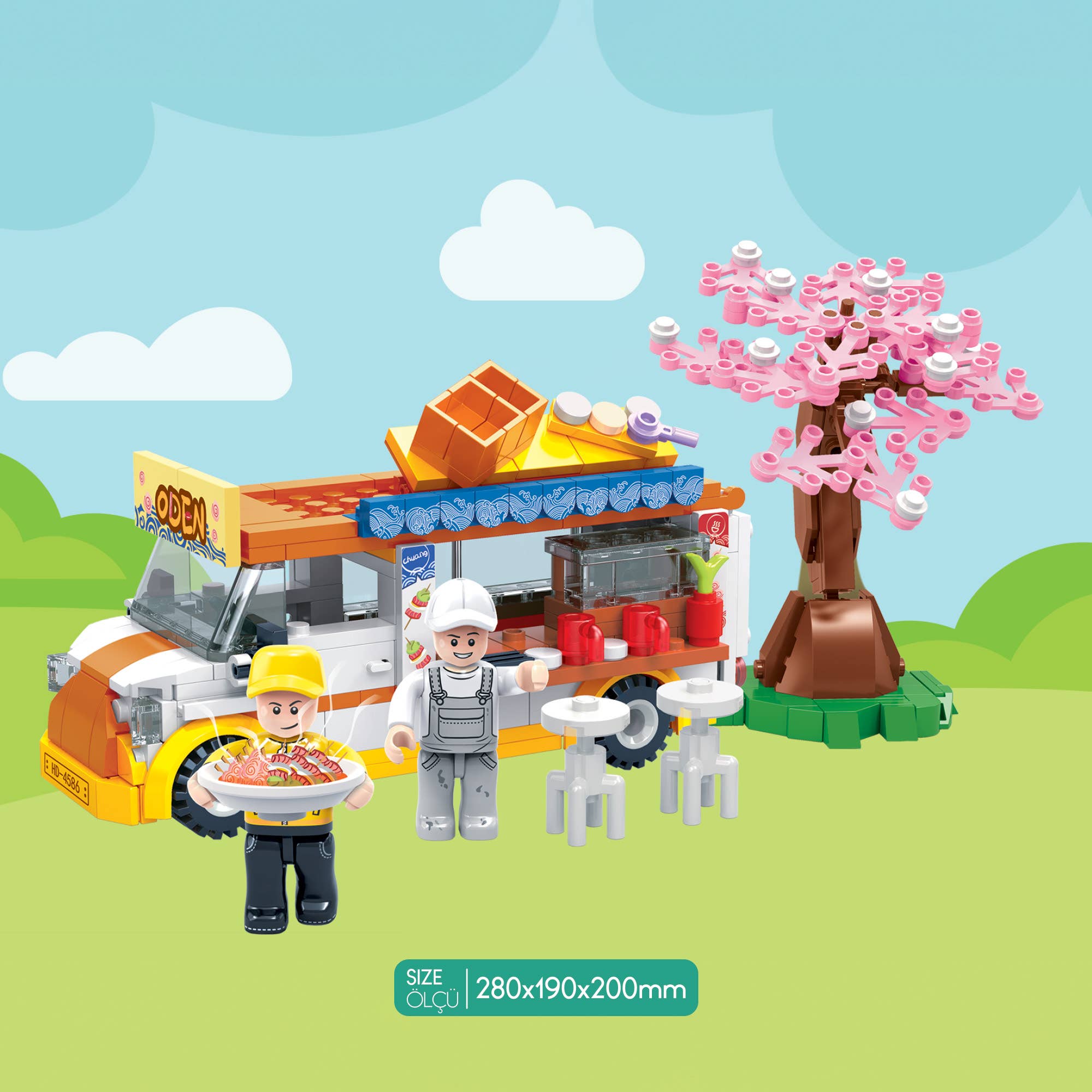 Multi Colored Ogi Mogi Mobile Restaurant Building Blocks Set 310 PCS, Compatible with Lego for wholesale on Faire1