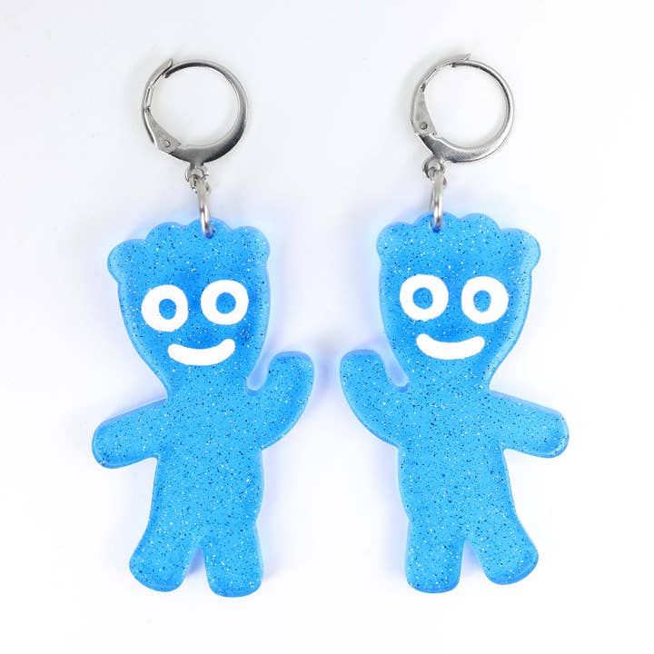 Sour Patch Kid Earrings - Red, Yellow, Green, Blue for wholesale by Verdant Moon